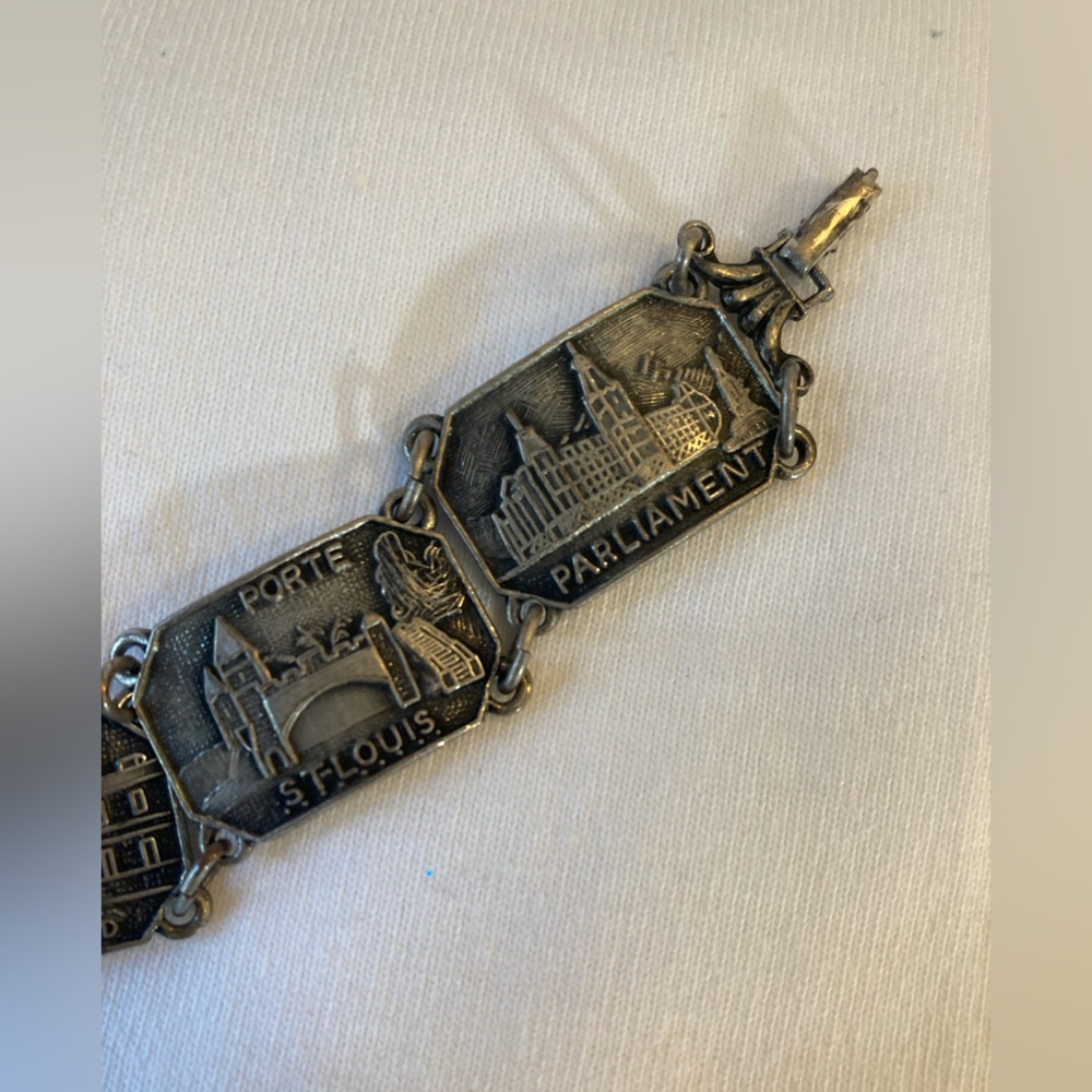 Quebec City Canada Vintage Souvenir Metal Panel Bracelet - Picture 9 of 11
